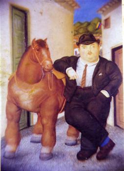 Fernando Botero : Horse and man II
